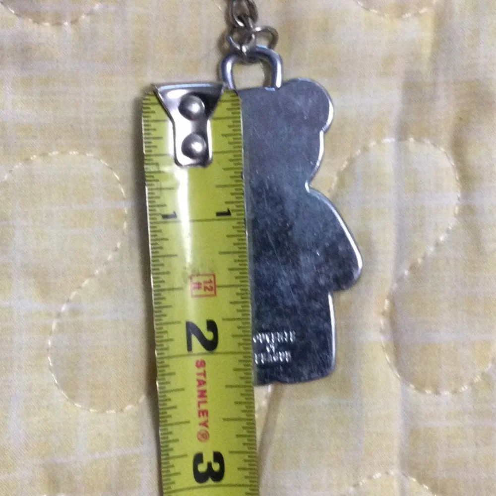 I Love Prague Metal Keychain with gem eyes